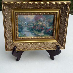 Thomas Kinkade illuminated LAMPLIGHT BRIDGE Lamplight Lane